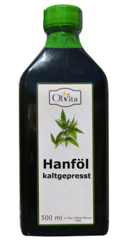 Hemp oil, 500 ml, cold pressed, slowed inflammation, regenerated skin damage, revitalized, hypertension, hormonal fluctuations, PMS, menopause